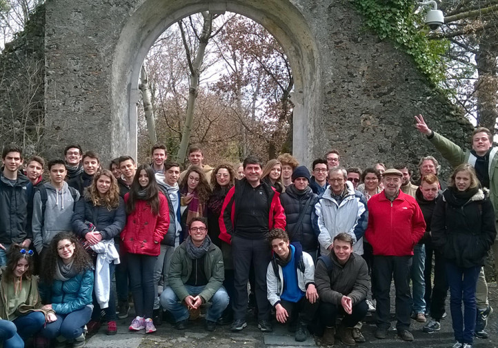 Il gruppo di studenti Erasmus in visita al Parco dell'Etna
