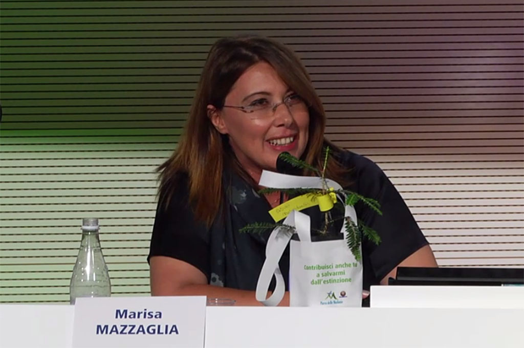 Il Presidente del Parco dell'Etna Marisa Mazzaglia nell'intervento a EXPO Milano 2015