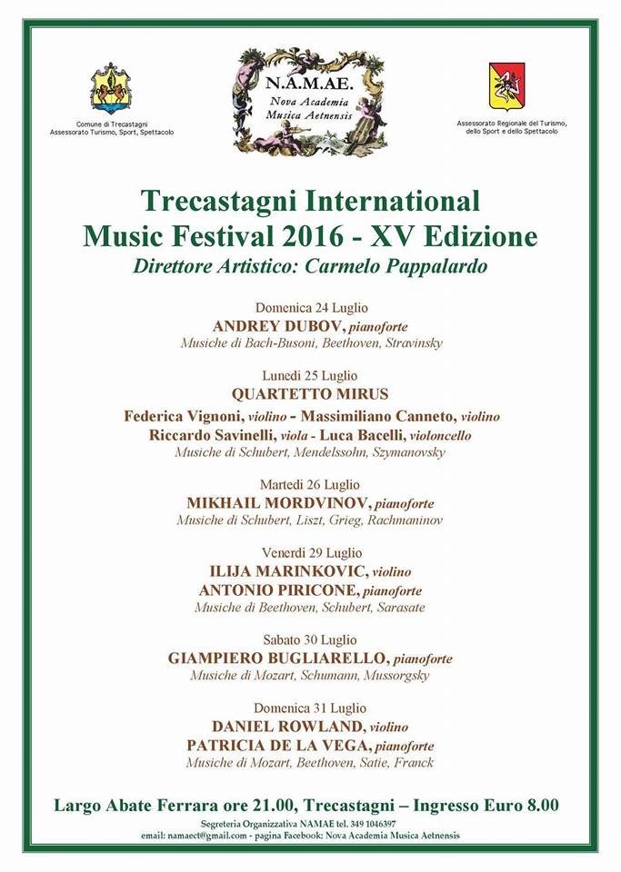 Trecastagni International Music Festival 2016